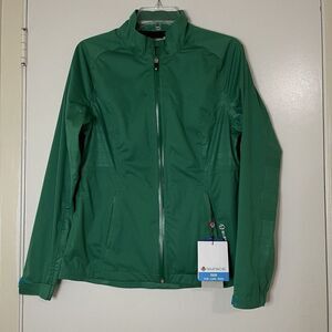 NEW! Sunice Ophelia Zephal Green golf Rain Jacket Womens Medium Jade/Silver $220